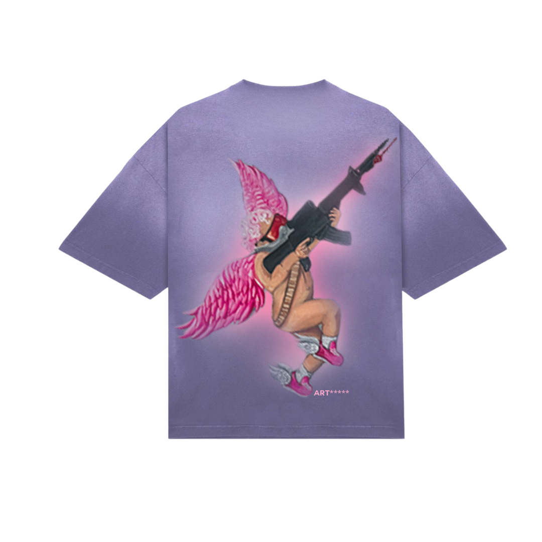 Cupid's Beam Lavender Dyed Tee